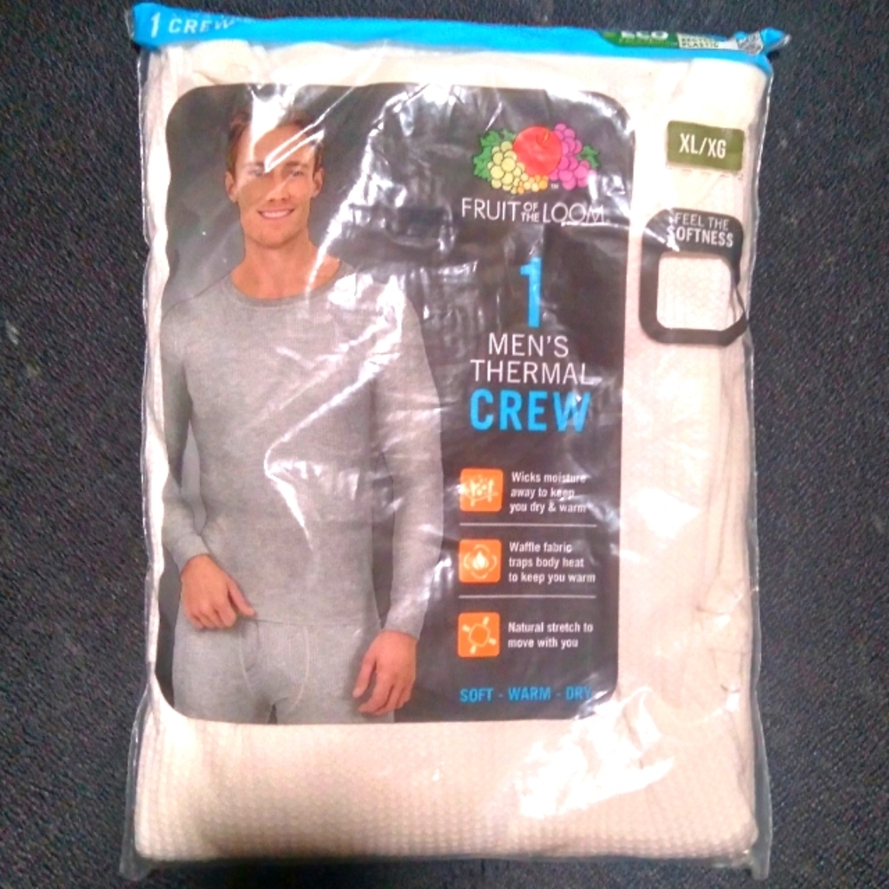 Fruit Of The Loom NEW Men's Thermal Crew - Picture 2 of 7